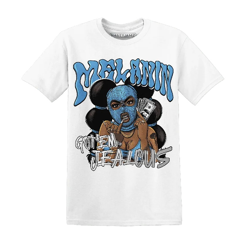 Urban-Inspired Unisex Fashion Pieces You'Ll Love Us Because NastyJamz Carolina Blue Univercitii 17s T-Shirt Match Melanin Got Em Jealous