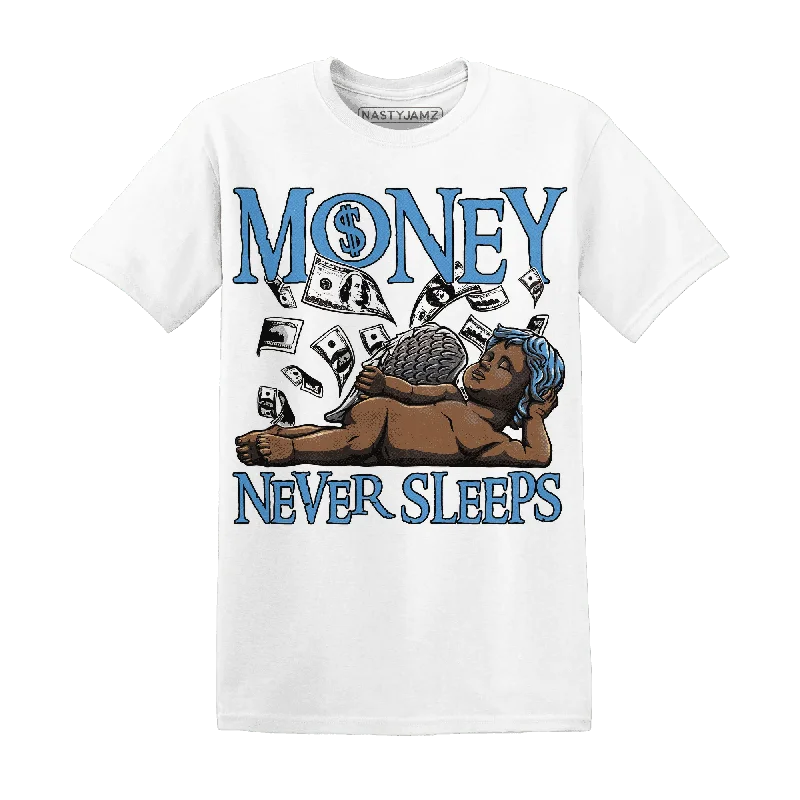 Modern Unisex Wardrobe Staples Comfortable Chic NastyJamz Carolina Blue Univercitii 17s T-Shirt Match Money Never Sleeps