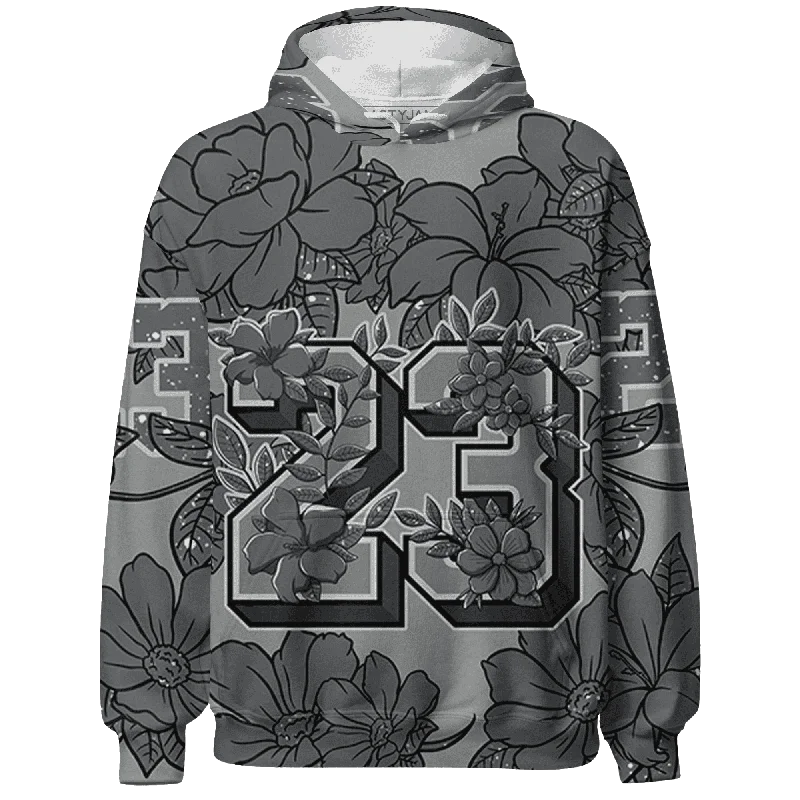 Breathable And Lightweight Unisex Wear Relaxed Style NastyJamz Paris Cement Olympics 4s Hoodie Match 23 Floral Flower All-Over Print