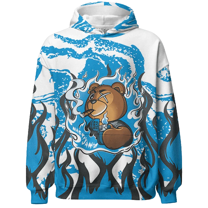 Unisex Casual Fashion Trends Affordable Trendy Fashion NastyJamz Powder Blue 9s Hoodie Match BER Burn Fear All-Over Print