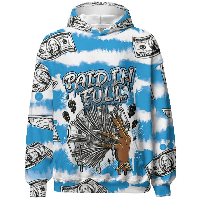 Fashion-Forward Unisex Apparel High-End Style Discounts NastyJamz Powder Blue 9s Hoodie Match Paid In Full All-Over Print