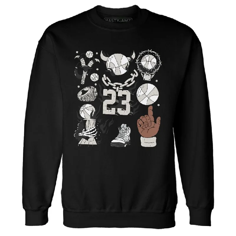 Urban-Inspired Unisex Fashion Pieces Flash Sale Fever Reverse Metallic 5s NastyJamz Sweatshirt Match Neclaces Number 23