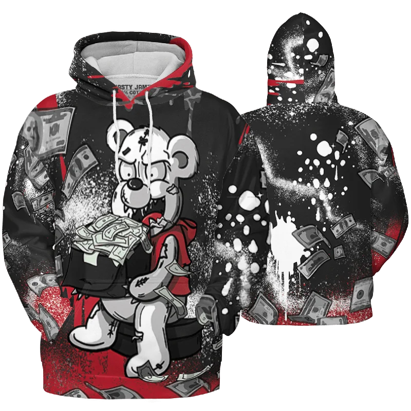 Fashion-Forward Unisex Apparel Fashion Sale NastyJamz Spizike Low Bred Hoodie Match Cash Money Splash Paint All-Over Print