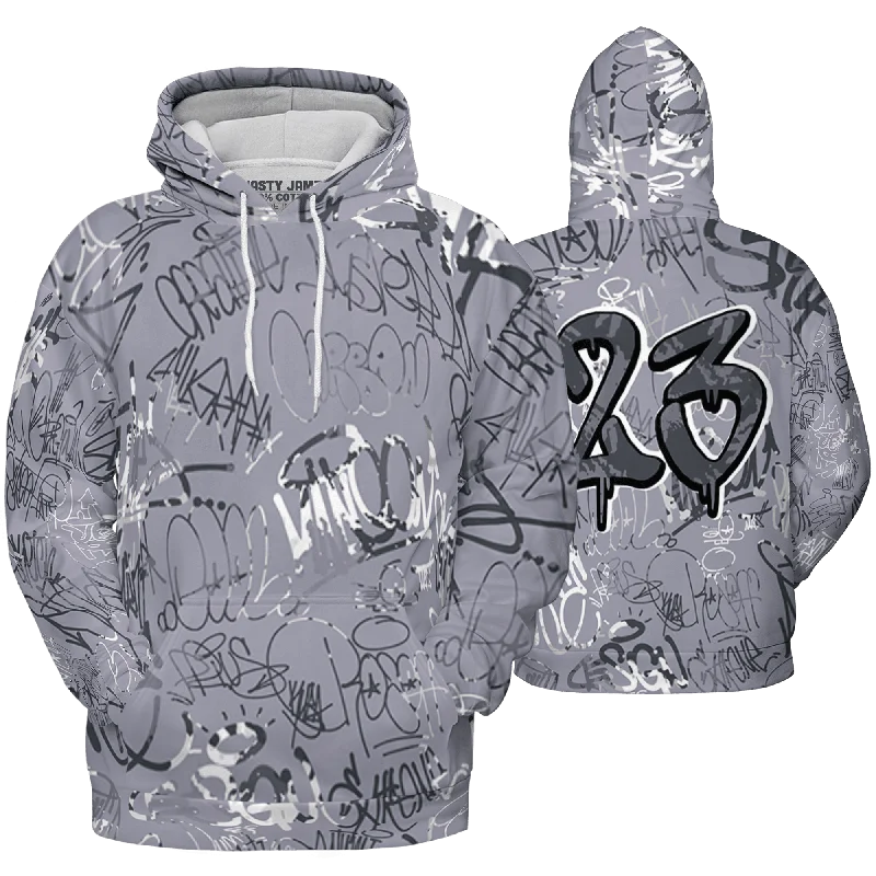 Gender-Neutral Trendy Clothing Styles Trend Alert NastyJamz Stealth 14s Hoodie Match 23 Hiphop Graffiti Pattern All-Over Print